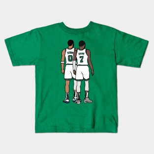 Jayson Tatum and Jaylen Brown Back-To Kids T-Shirt